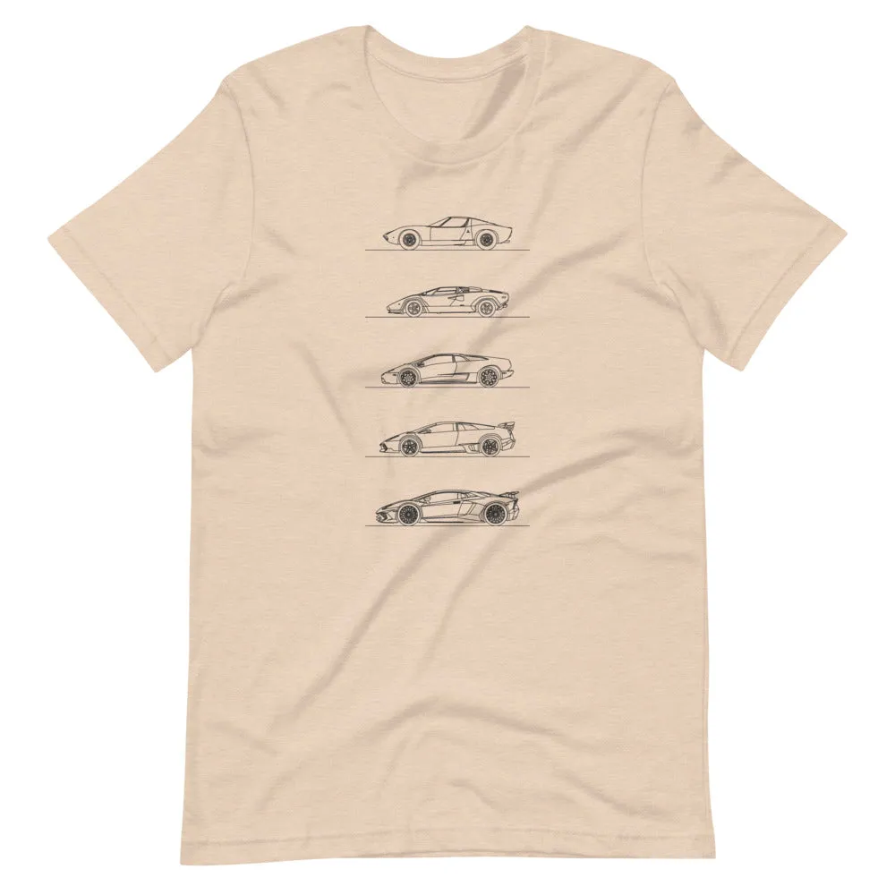 Lamborghini V12 Evolution silhouette T-shirt