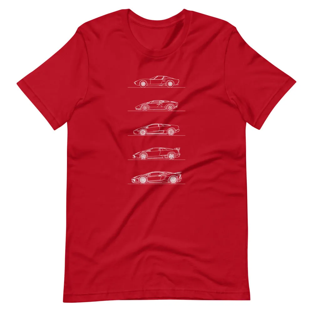 Lamborghini V12 Evolution silhouette T-shirt