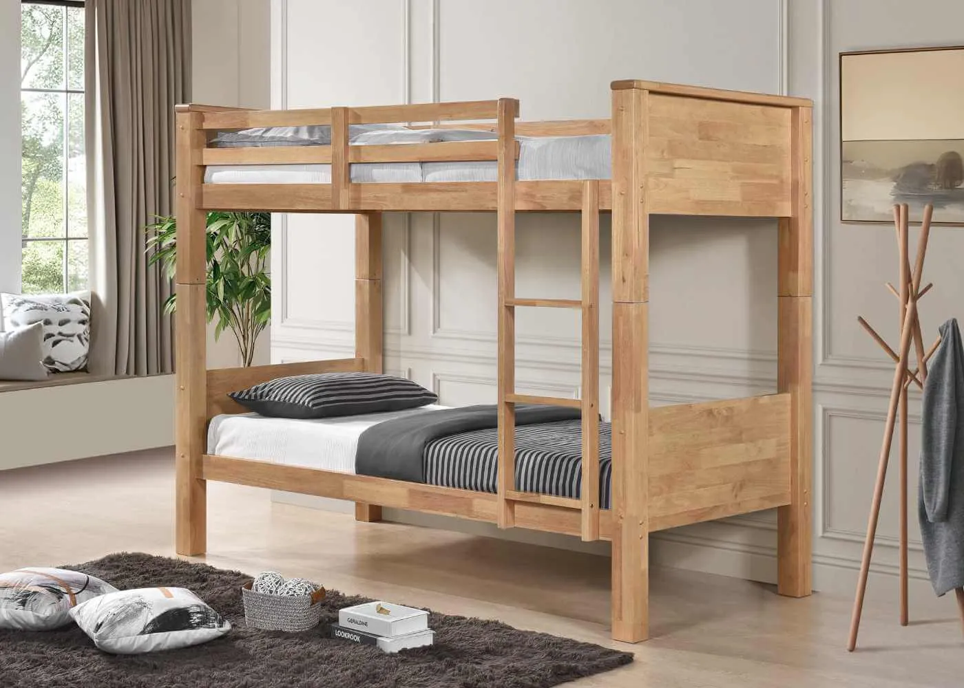 Langham HD Bunk Bed - Oak Finish