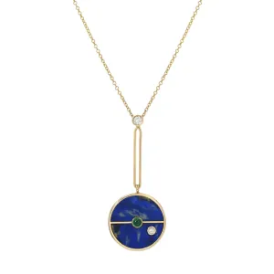 Lapis & Emerald Signature Compass Pendant