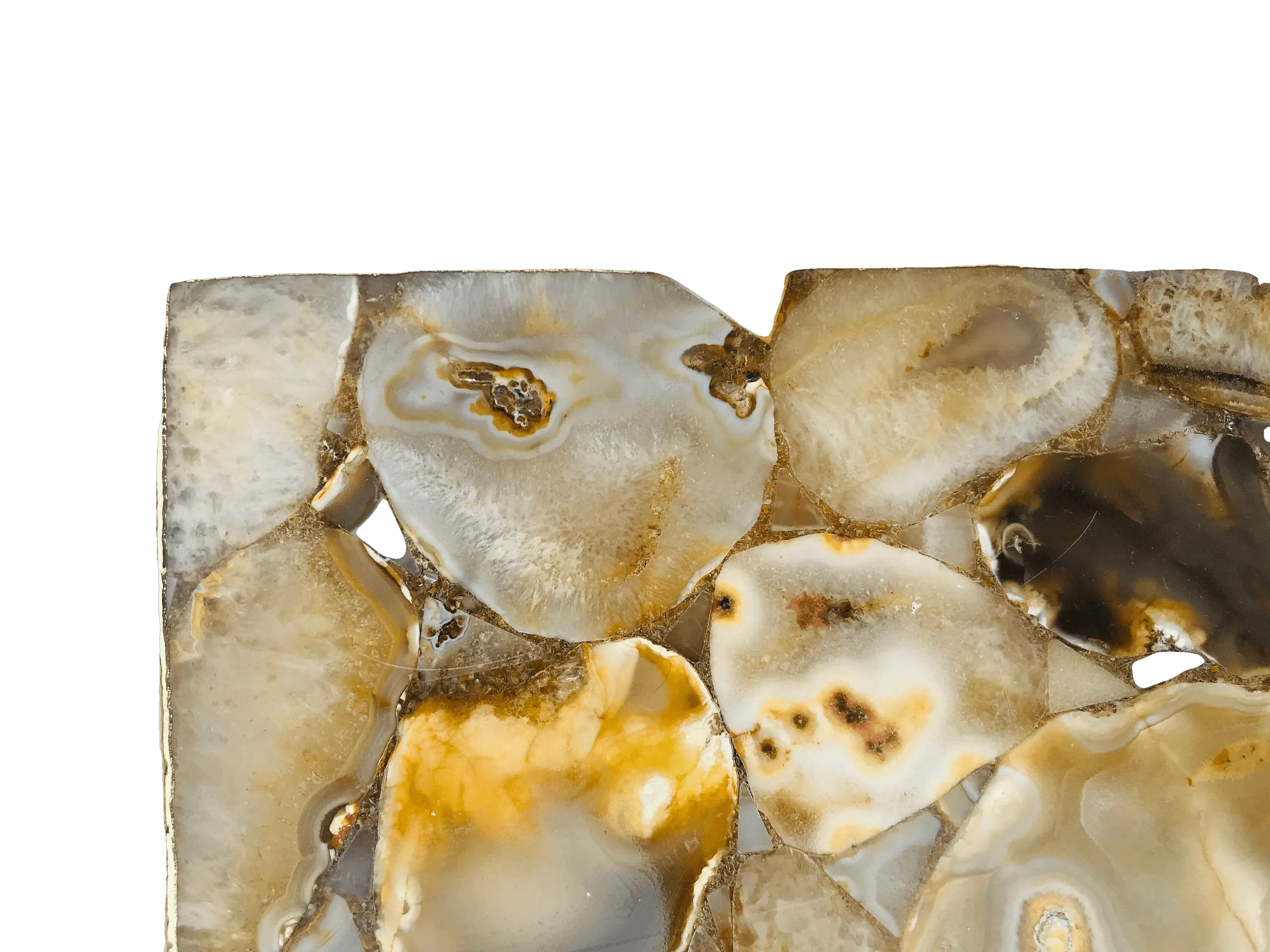 Large Brown Agate Cheese Platter Tray