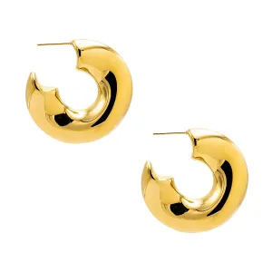 Large Solid Graduated Twisted Hoop Earring