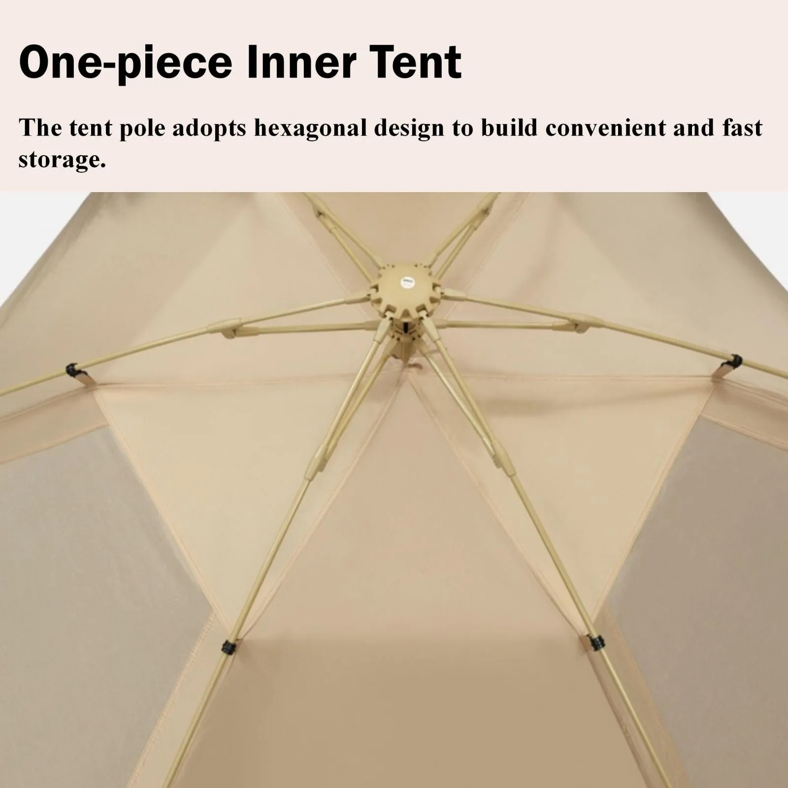 Large Space Luxury Frog Hexagonal Tent 5-8 Person Double Layer All Weather Easy Setup Tents
