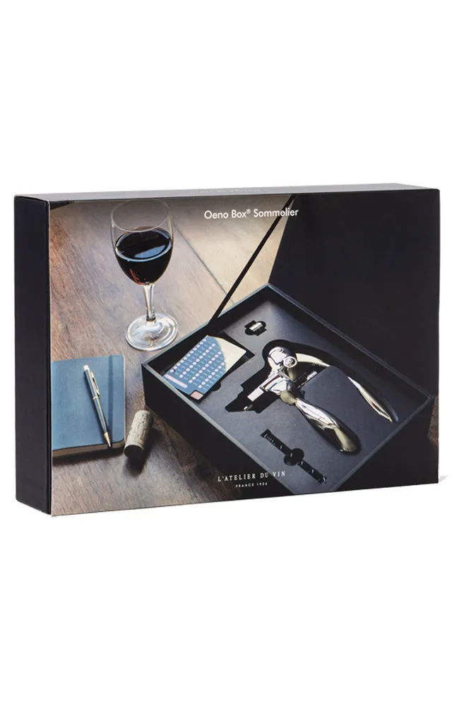 L'Atelier du Vin Oeno Box Sommelier Chrome Lever Corkscrew