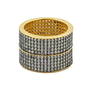 Lattice Motif Pave Cigar Band