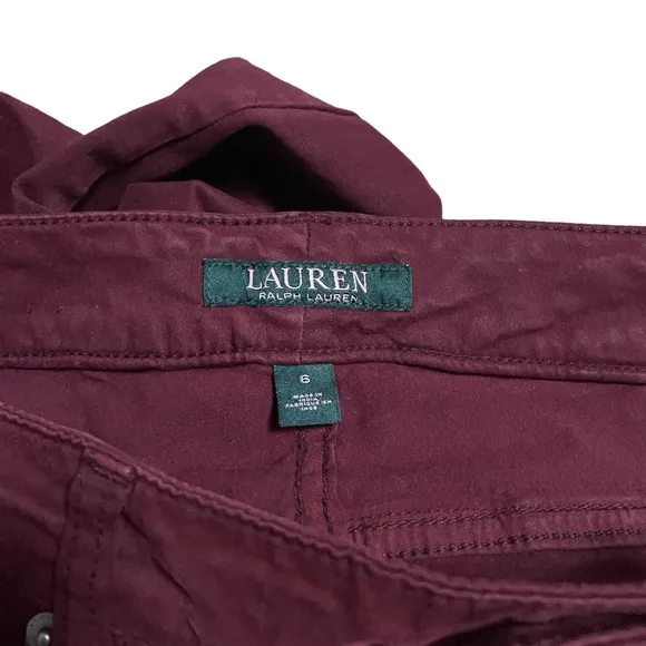 Lauren Ralph Lauren Premier Straight Jeans Maroon