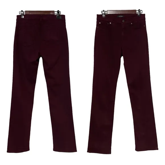 Lauren Ralph Lauren Premier Straight Jeans Maroon