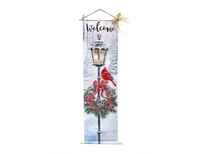 LED Cardinal Door Greeter Canvas 64" x 17.75"