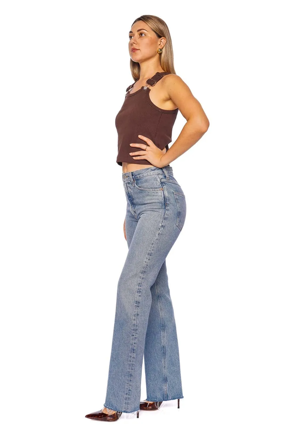Leena Stage Cut Off Flare Jean