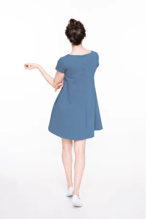 LeMuse SUMMER CALMNESS dress with buttons, Black, M