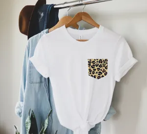 Leopard print pocket shirt