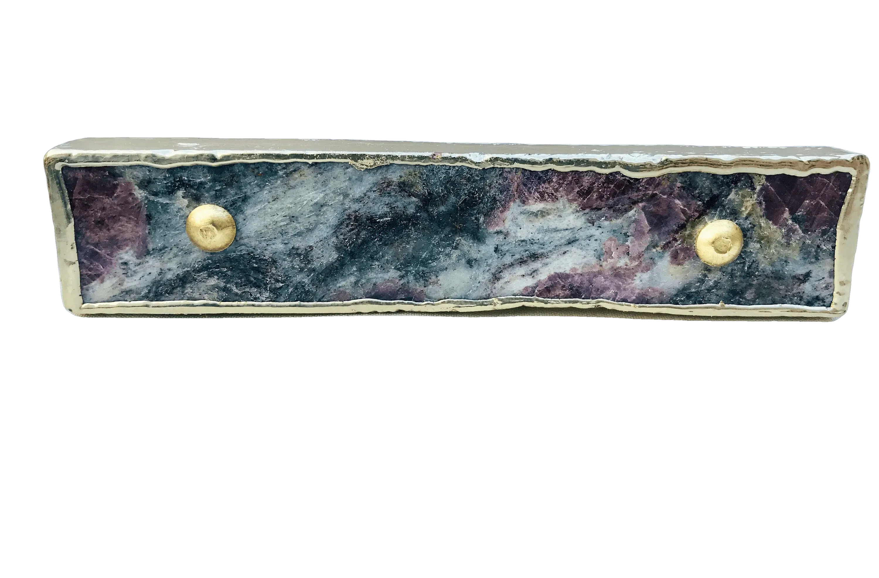 Lepidolite Agate Cabinet Door Pull Handle - Set of 4