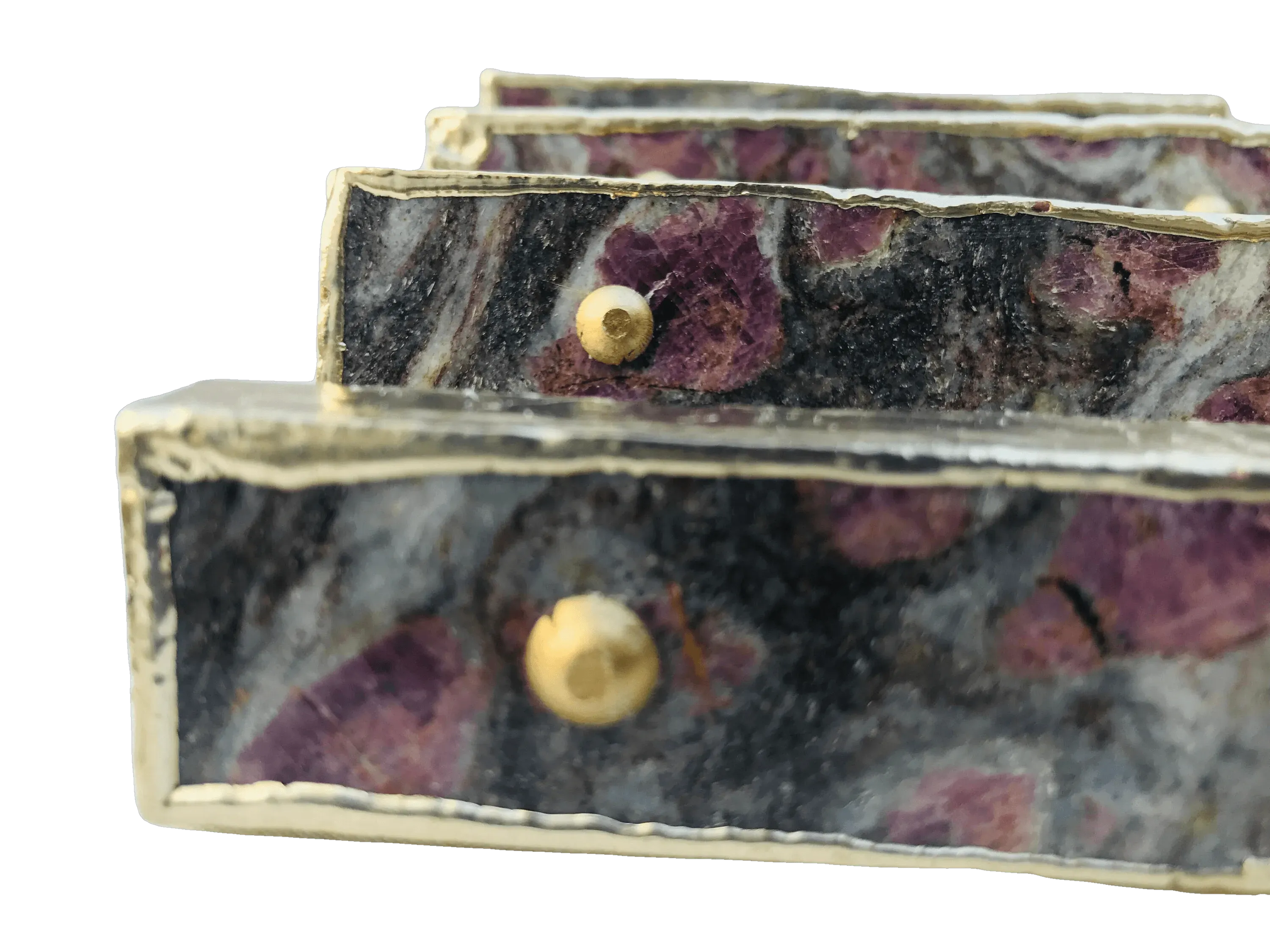 Lepidolite Agate Cabinet Door Pull Handle - Set of 4