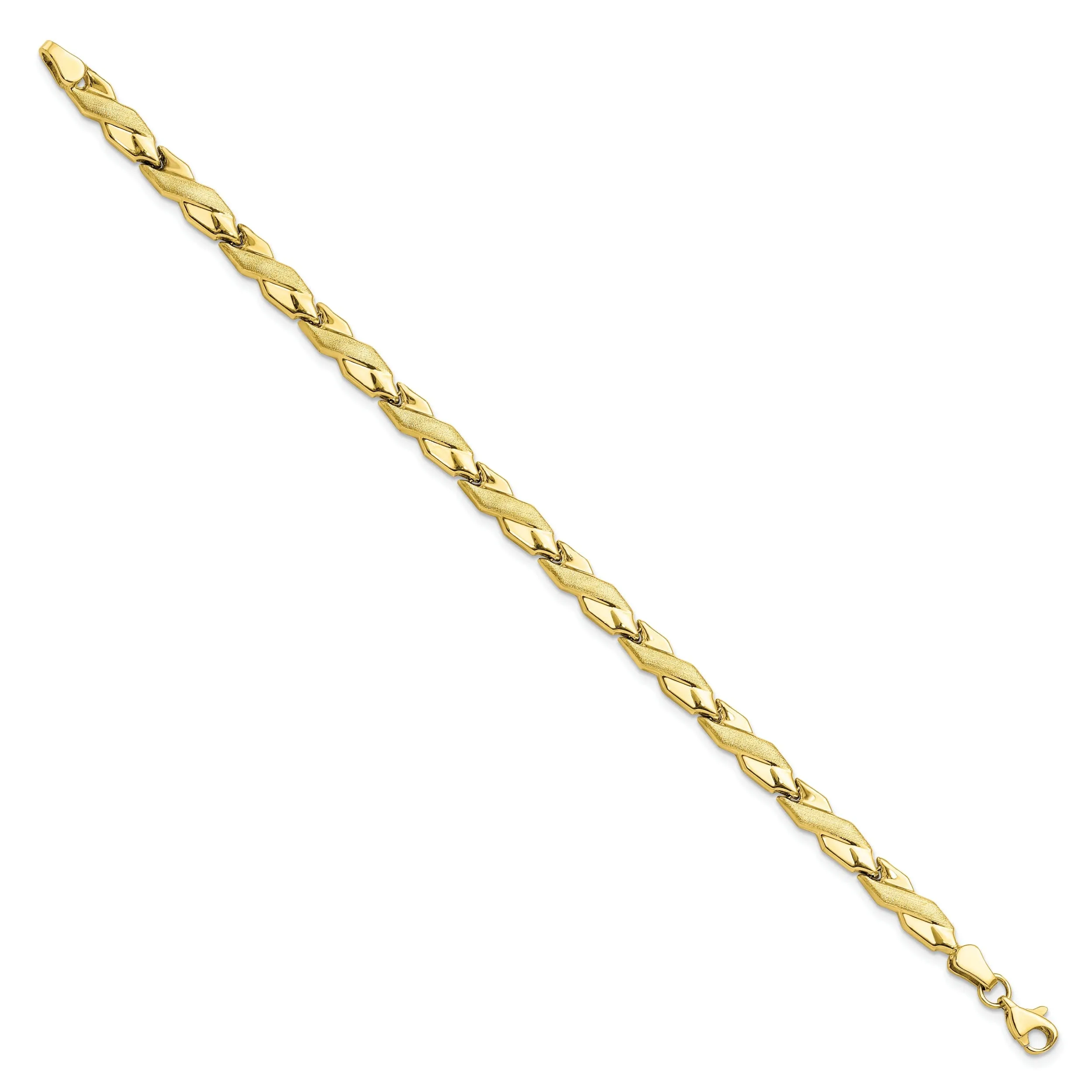Leslie 10k Yellow Gold Polish Brushed Bracelet