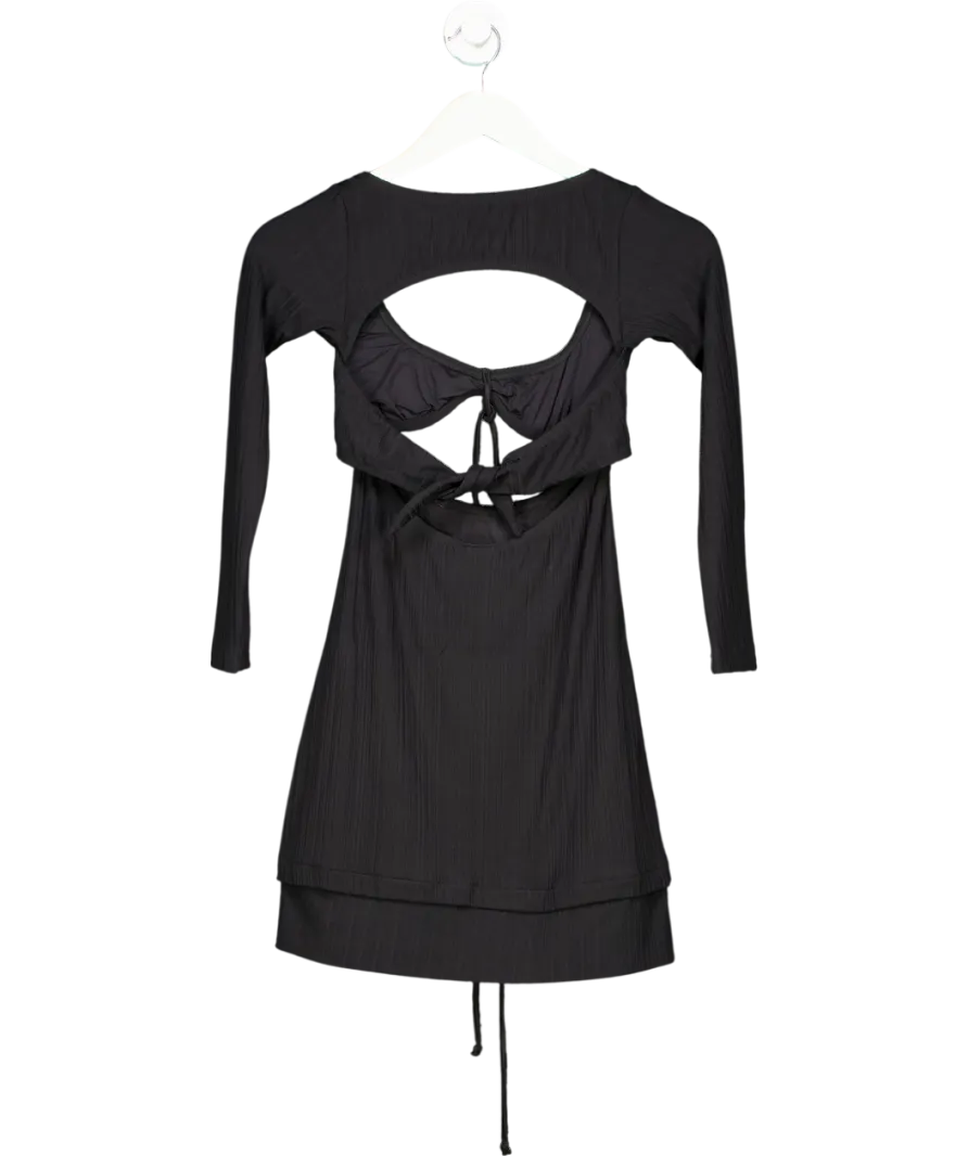 Leslie Amon Black Luna Cut Out Mini Dress UK S