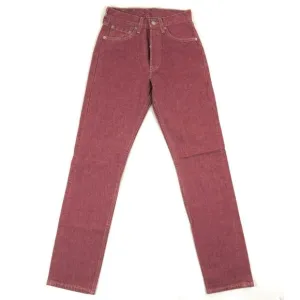Levis 501 For Women 25x32 Red Jeans Vintage Button Fly Straight Leg Made In USA