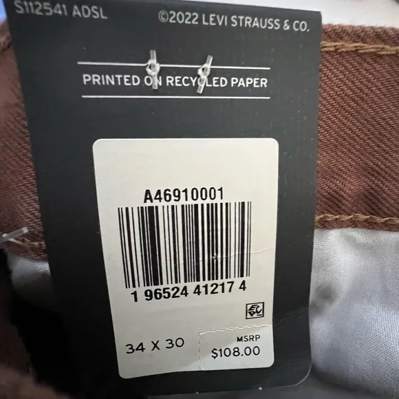 LEVI'S 70'S MOVIN' ON HIGH RISE FLAREJEANS Size 34X30
