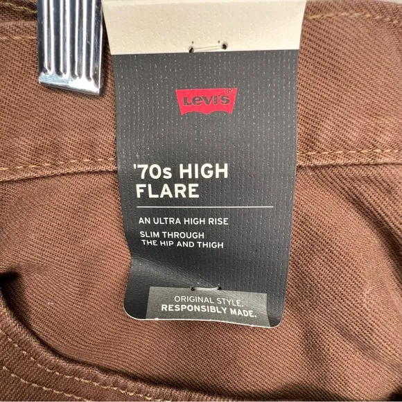 LEVI'S 70'S MOVIN' ON HIGH RISE FLAREJEANS Size 34X30