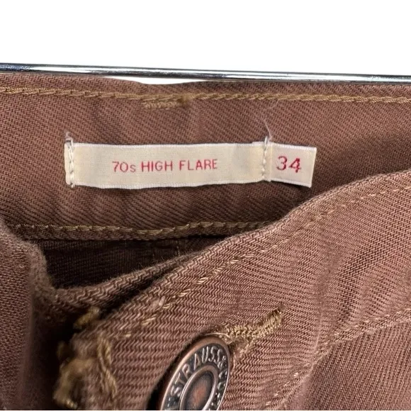 LEVI'S 70'S MOVIN' ON HIGH RISE FLAREJEANS Size 34X30