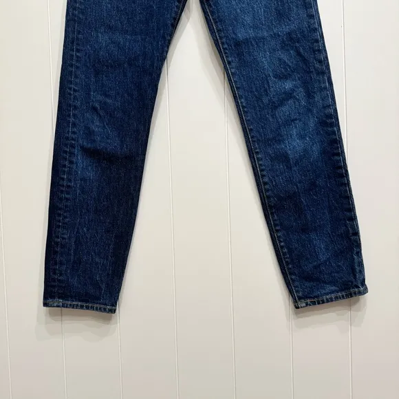 Levi’s Premium Women’s Wedgie Fit High Rise Button Fly Ankle Jeans Dark Wash 25