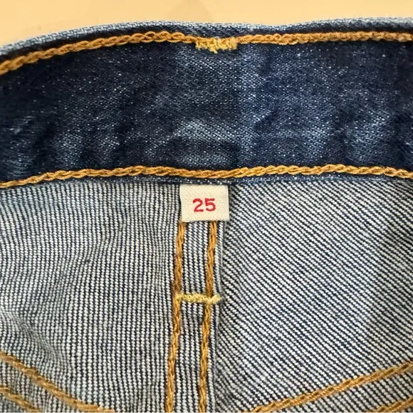 Levi’s Premium Women’s Wedgie Fit High Rise Button Fly Ankle Jeans Dark Wash 25