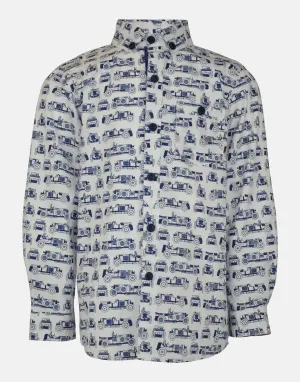 Lewis : Unique print white shirt