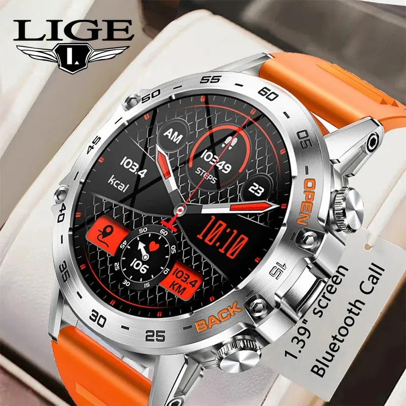 LIGE 1.39" Bluetooth Smart Watch for Men - Fitness & Health Tracker