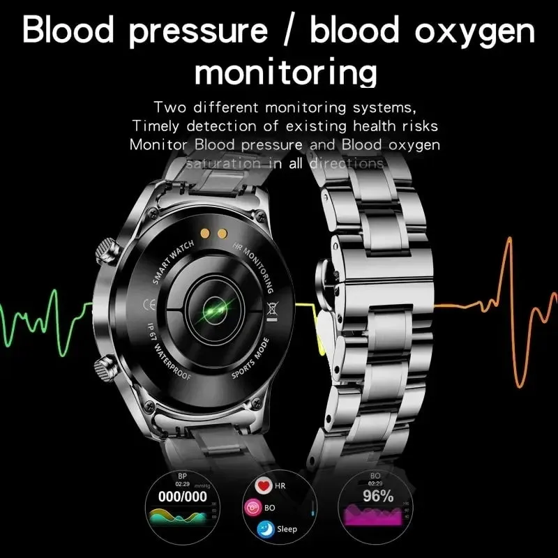 LIGE 2024 Smart Watch Men Full Circle Touch Screen Bluetooth Call Men Smartwatch Waterproof Sport Activity Fitness Watch Box