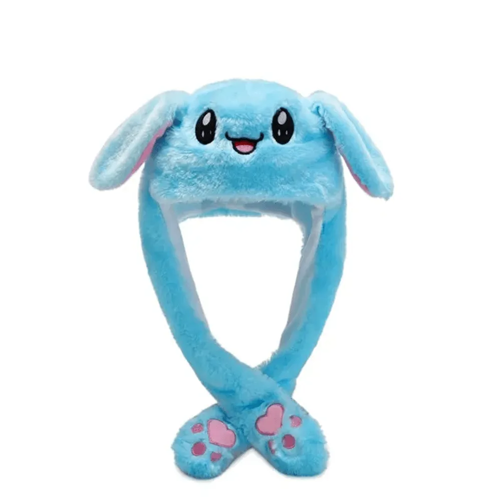 Light-Up Cartoon Plush Ear Moving Bunny Hats