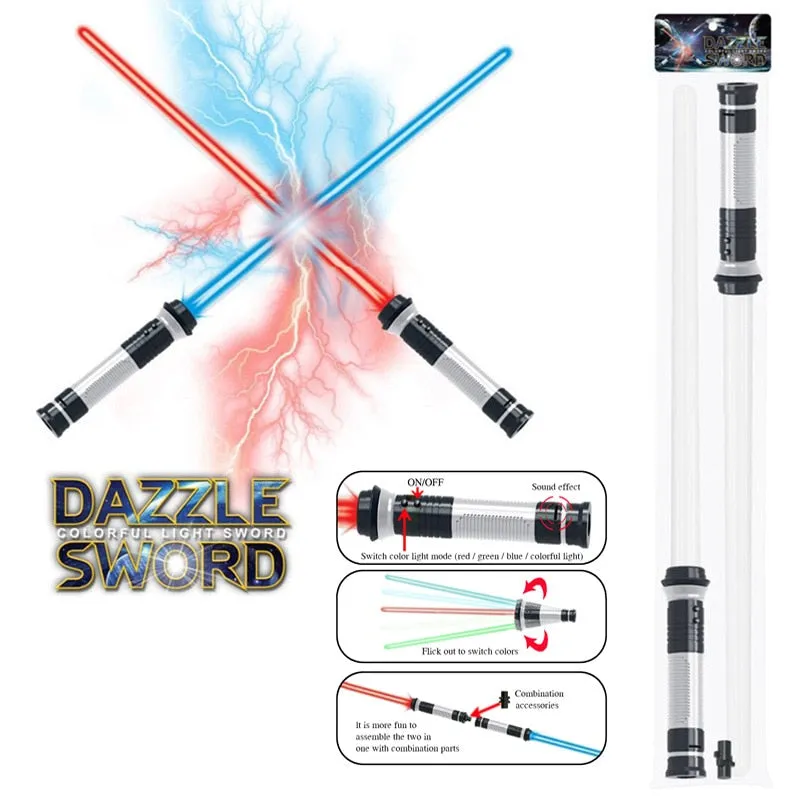 Lightsaber Toy for Kids LED Light Sword with Sound Effects and Changing Colors