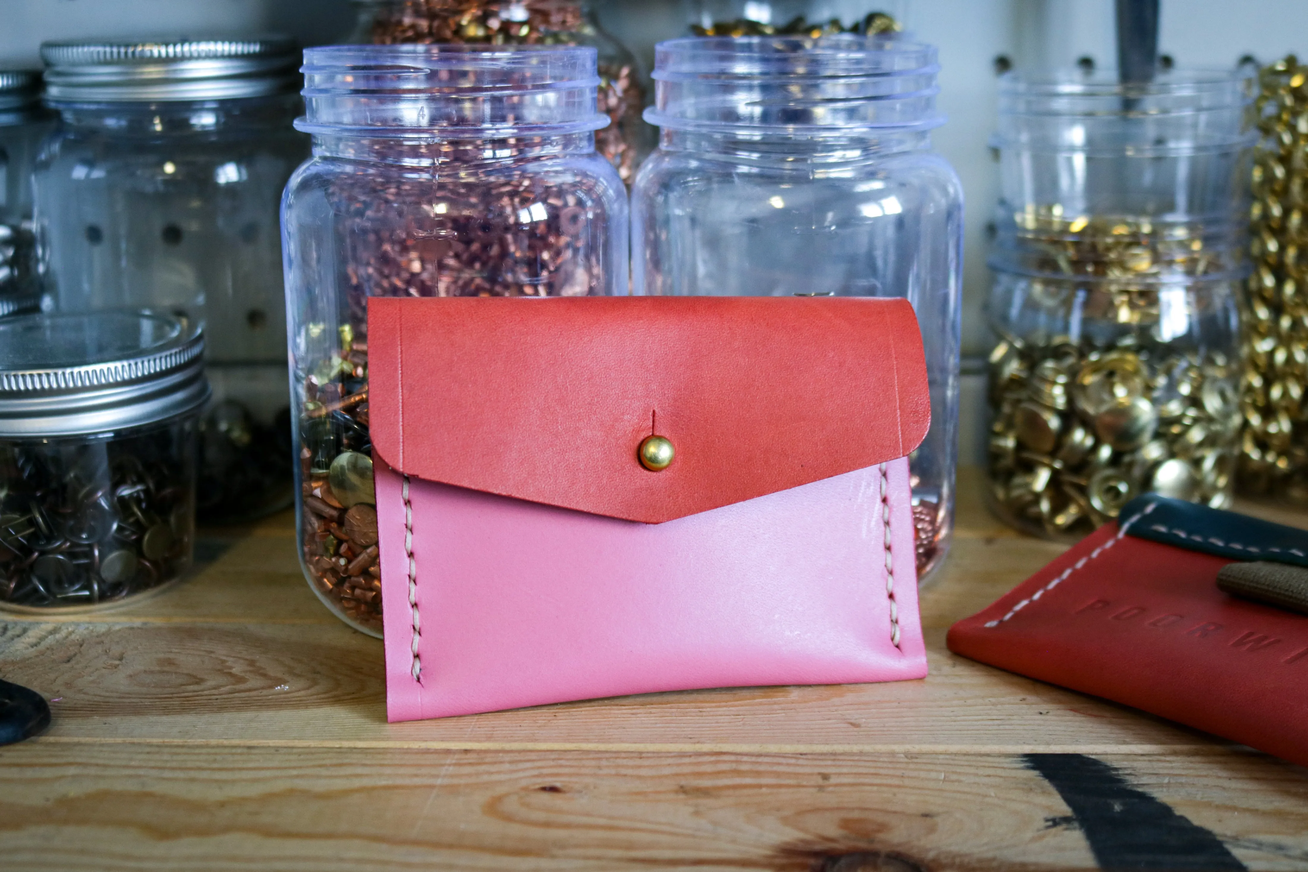 Lil' Leather Card Pocket | Two-Toned *Magic*