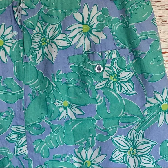 Lilly Pulitzer Vintage White Label Mini Skirt in Rockin Lobster Sz 14
