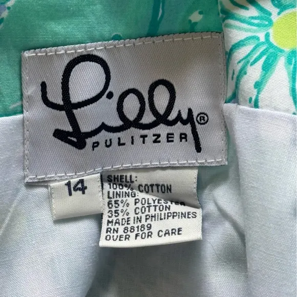 Lilly Pulitzer Vintage White Label Mini Skirt in Rockin Lobster Sz 14