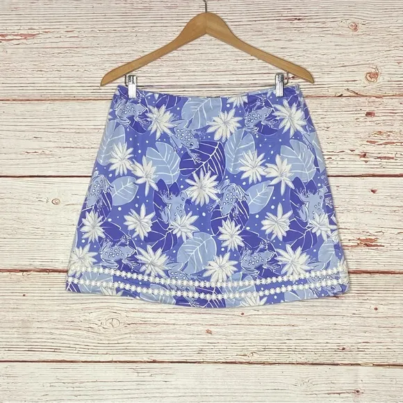 Lilly Pulitzer Vintage White Label Print Skirt Sz 10