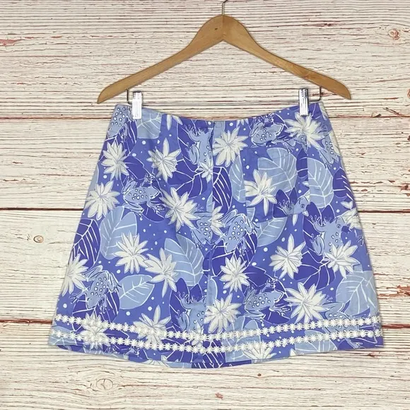 Lilly Pulitzer Vintage White Label Print Skirt Sz 10