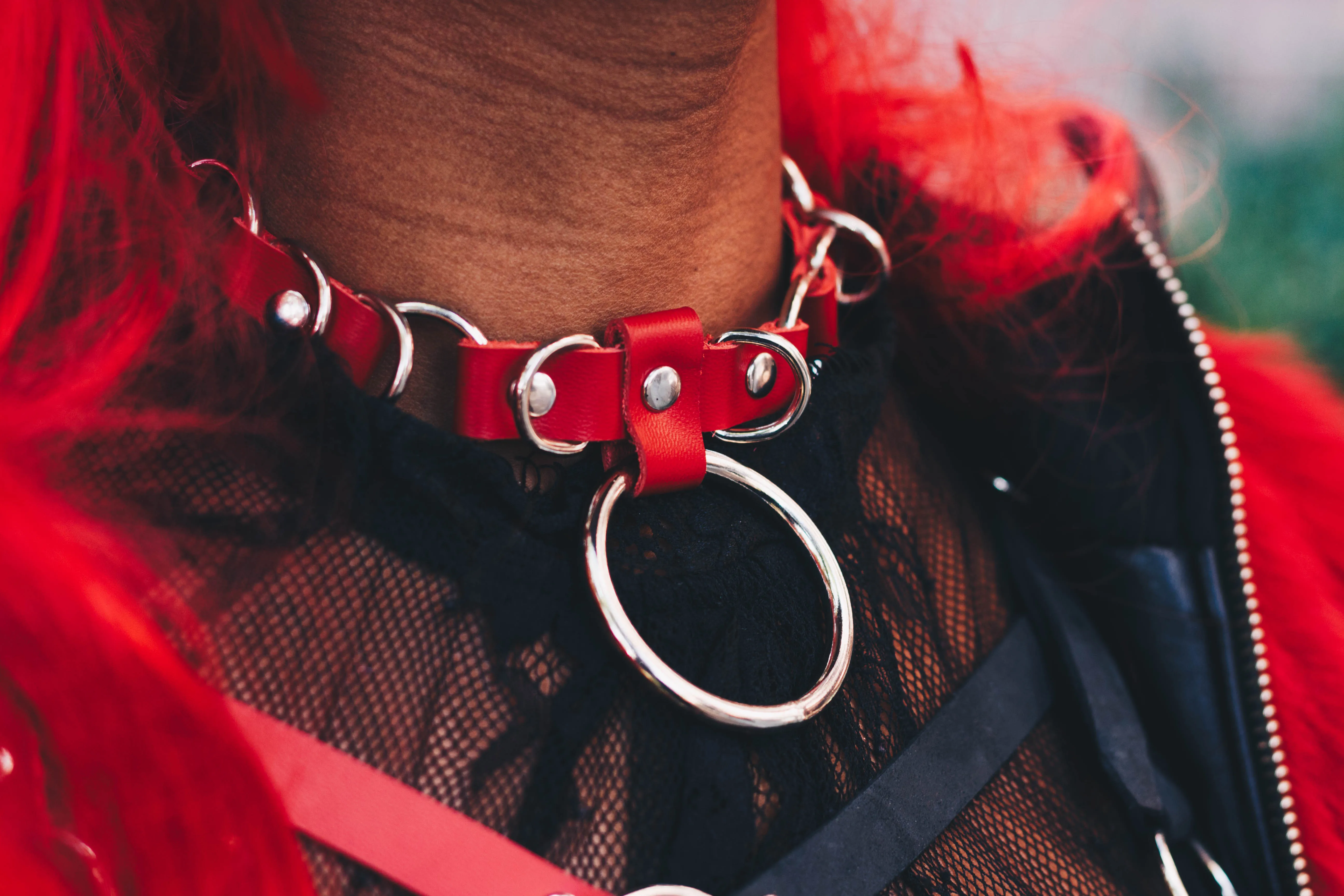 Lina leather o ring collar