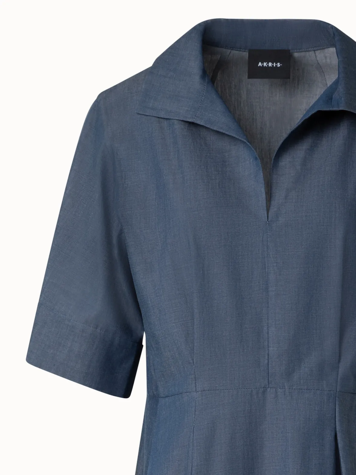 Long Shirt Dress in Sea Island Cotton