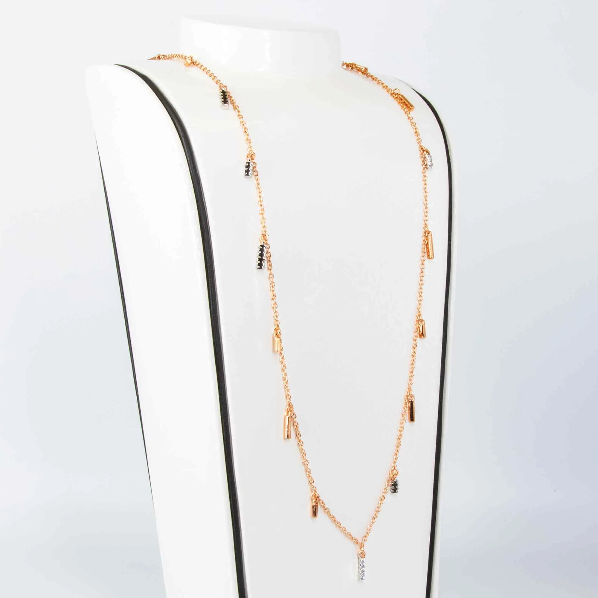 Long Silver Gold Plated Necklace