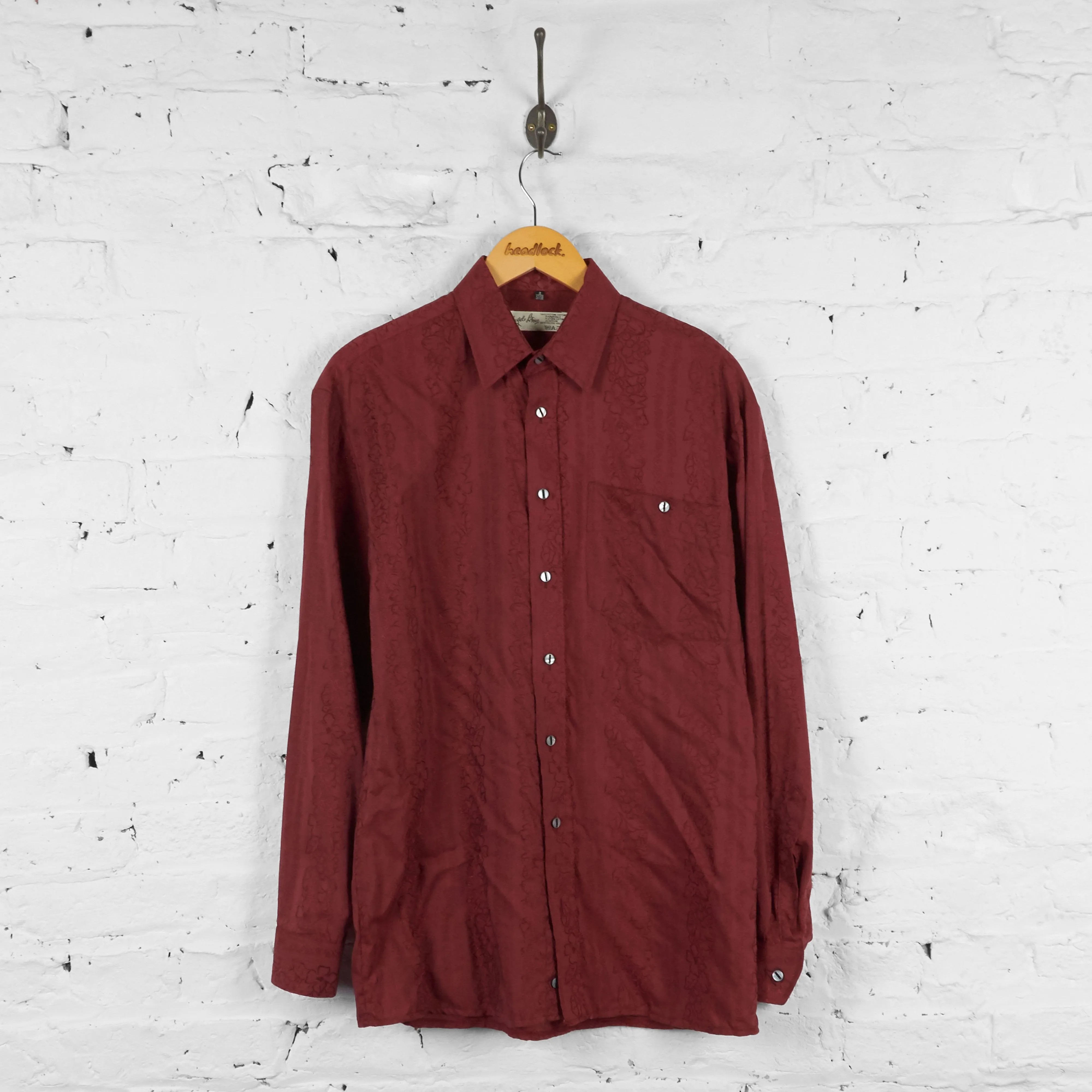 Long Sleeve Party Shirt - Red - M