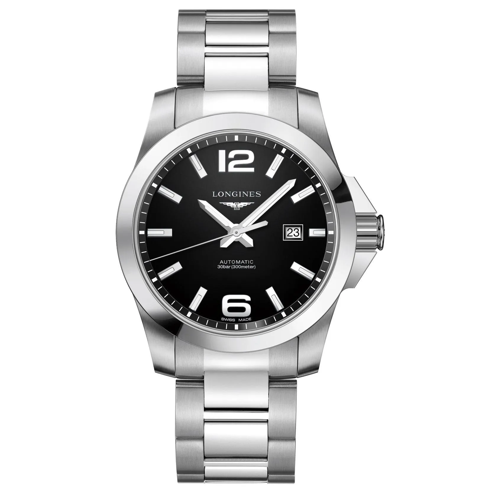 LONGINES CONQUEST 43MM WATCH Automatic Black Steel L3.778.4.58.6