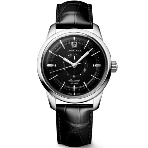 LONGINES CONQUEST HERITAGE CENTRAL POWER REVERVE 38MM BLACK WATCH L1.648.4.52.2
