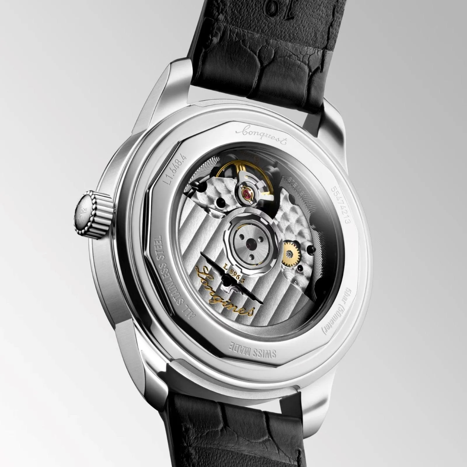 LONGINES CONQUEST HERITAGE CENTRAL POWER REVERVE 38MM BLACK WATCH L1.648.4.52.2