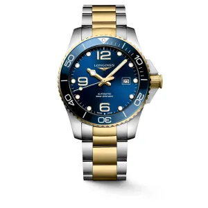 LONGINES HYDROCONQUEST 43MM Blue Automatic Steel Pvd Gold Finishes L3.782.3.96.7