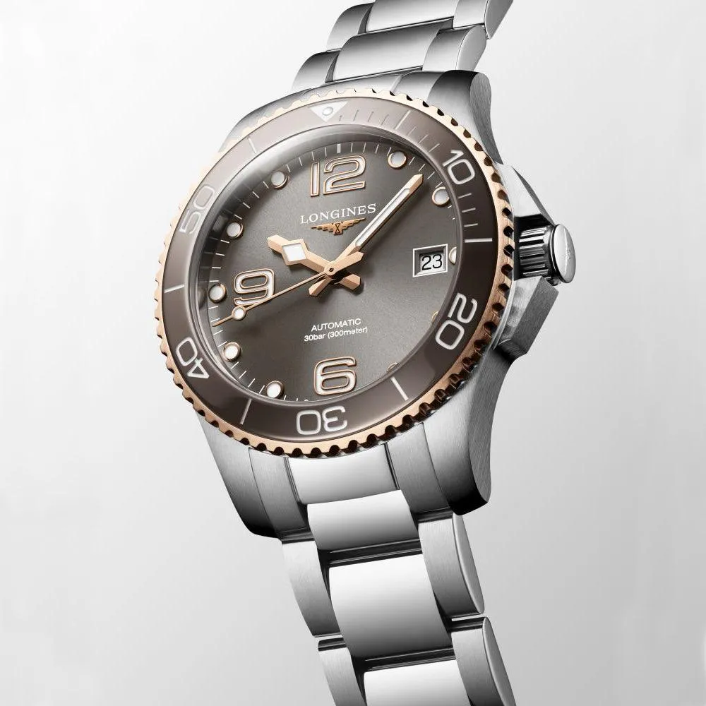 LONGINES HYDROCONQUEST WATCH 39MM Automatic Gray Steel L3.780.3.78.6