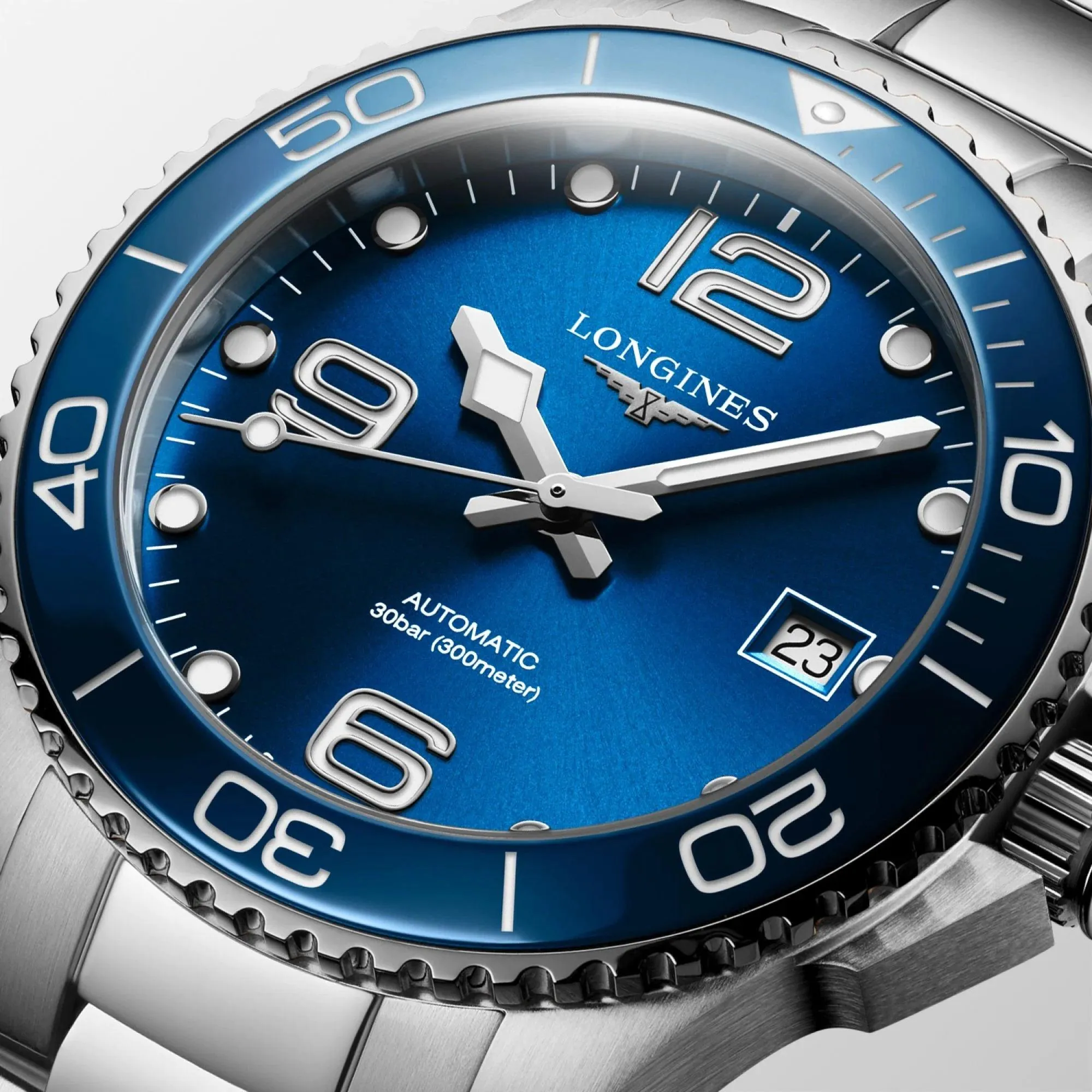 LONGINES HYDROCONQUEST WATCH 39MM Blue Automatic Steel L3.780.4.96.6
