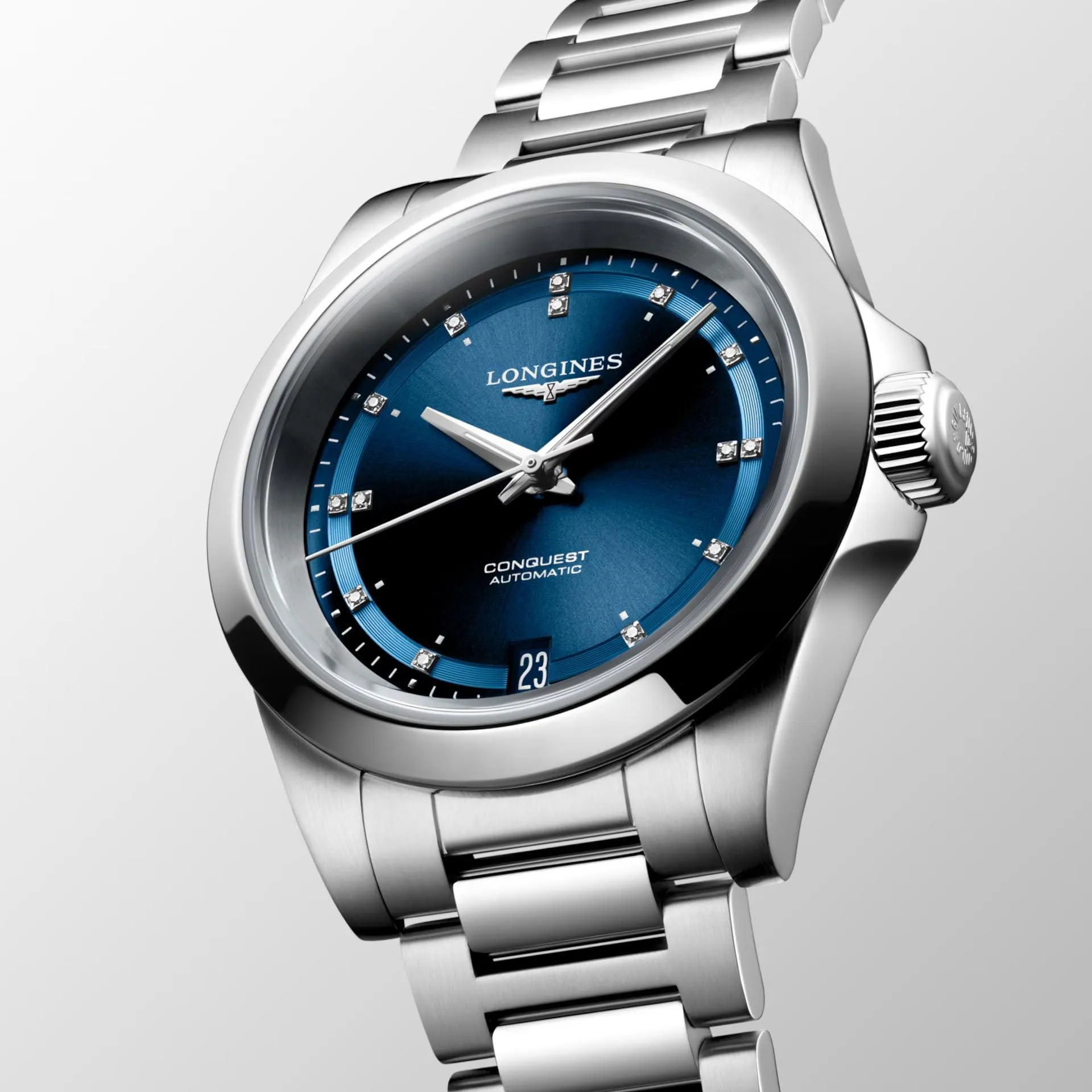 Longines New Conquest 34mm Blue Automatic Steel L3.430.4.97.6
