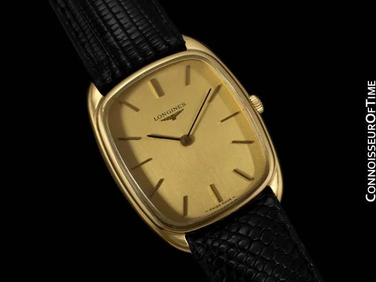 Longines Mens Classic Handwound Dress Watch - 18K Gold Plated & Stainless Steel SS