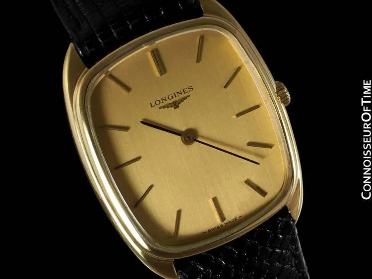 Longines Mens Classic Handwound Dress Watch - 18K Gold Plated & Stainless Steel SS
