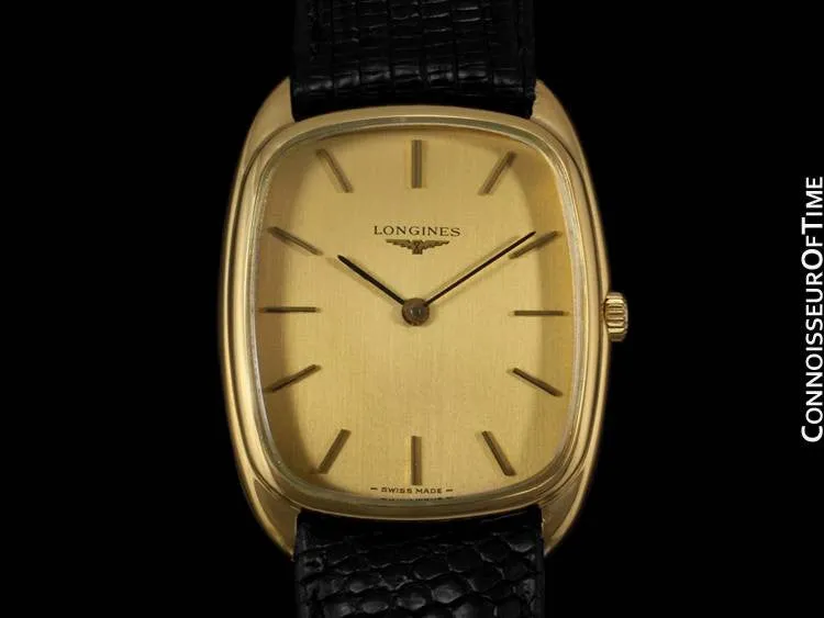 Longines Mens Classic Handwound Dress Watch - 18K Gold Plated & Stainless Steel SS