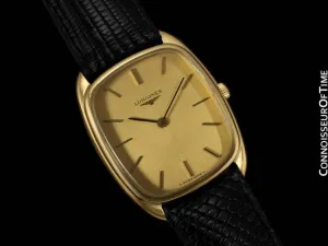 Longines Mens Classic Handwound Dress Watch - 18K Gold Plated & Stainless Steel SS